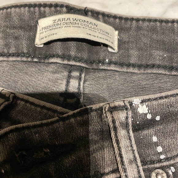 Zara paint splattered denim (8) - Picture 2 of 6